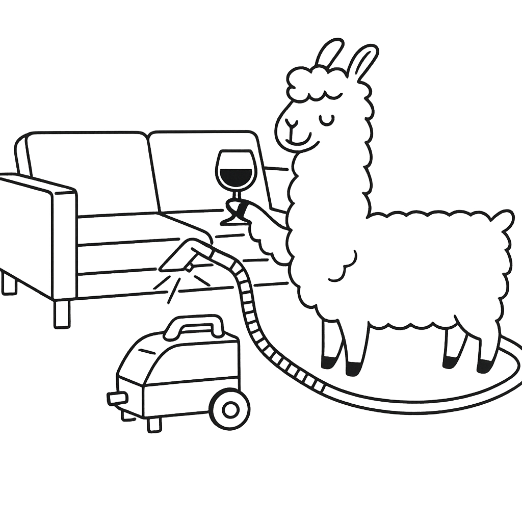 Cleaning Llamas Mascot